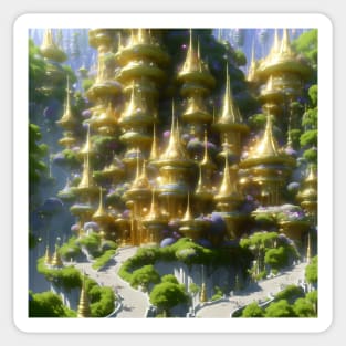 The Grand Temple of Flowers The Empress' Swirling Gardens Parnassus Golden Palace Sticker